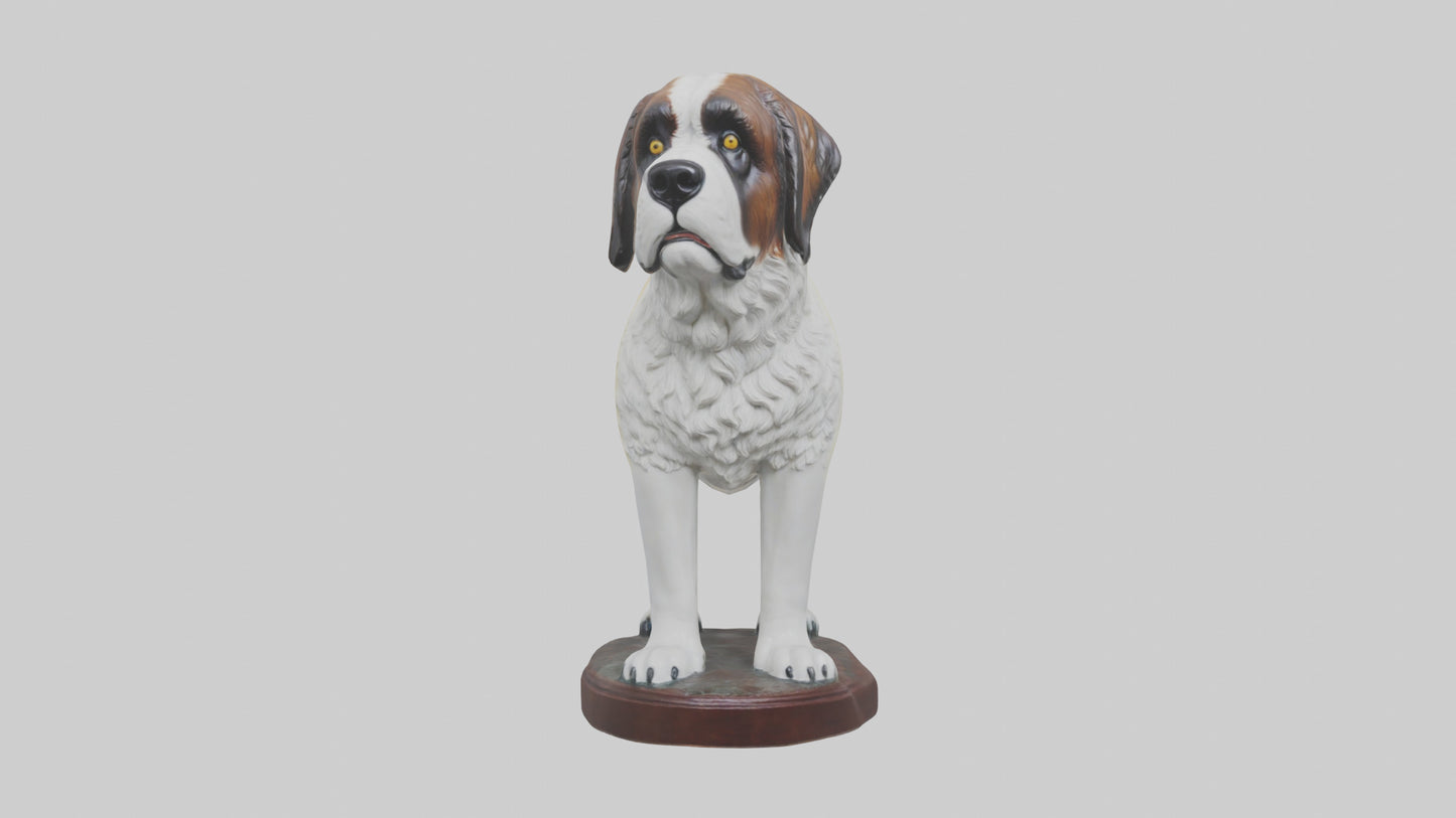 3D model Saint Bernard statue model VR / AR / low-poly
