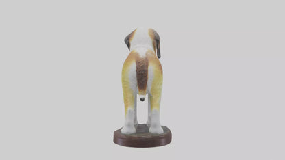 3D model Saint Bernard statue model VR / AR / low-poly