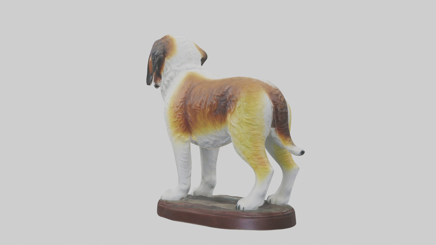 3D model Saint Bernard statue model VR / AR / low-poly