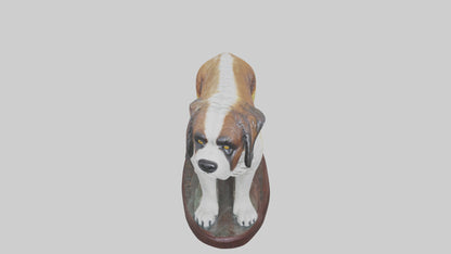 3D model Saint Bernard statue model VR / AR / low-poly
