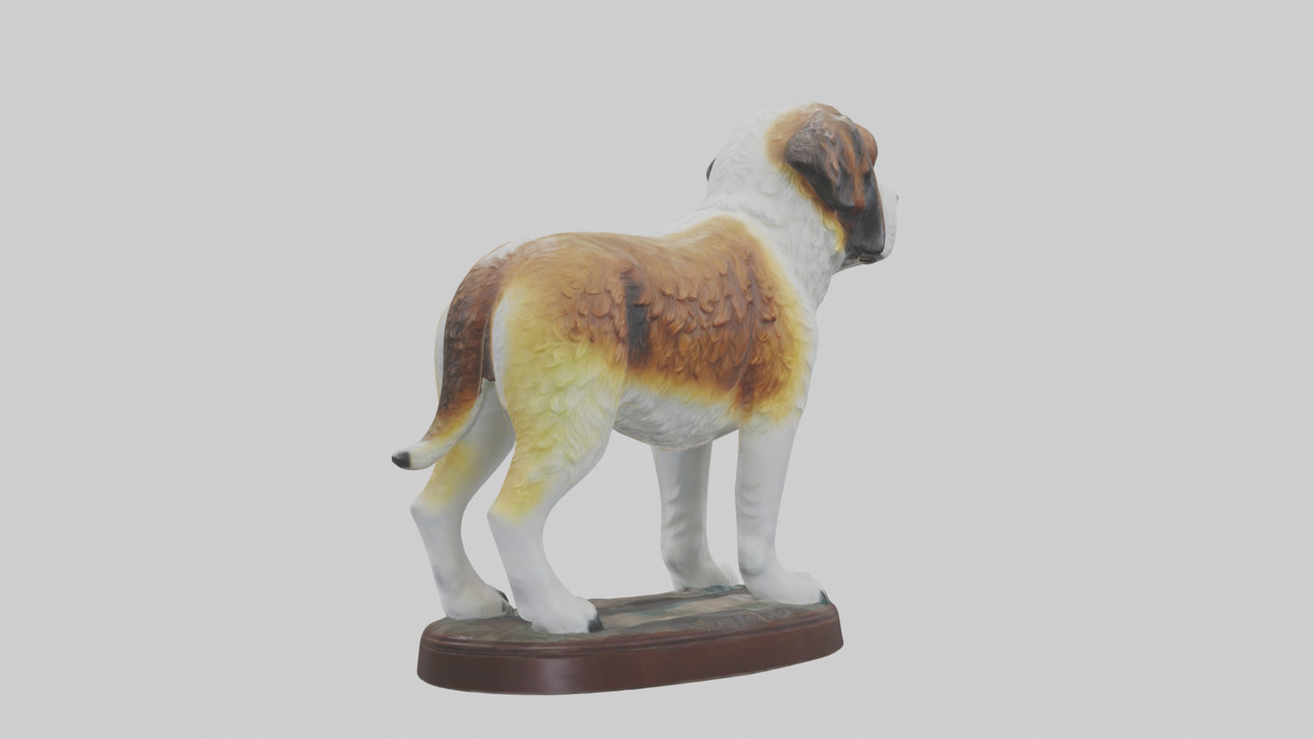 3D model Saint Bernard statue model VR / AR / low-poly