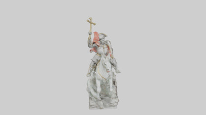 3D model Saint George and the Dragon statue model VR / AR / low-poly