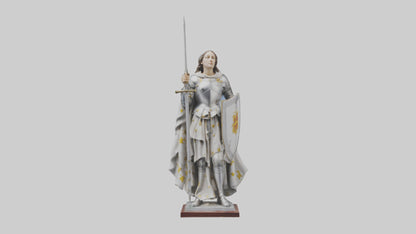 3D model Saint Joan of Arc statue model VR / AR / low-poly