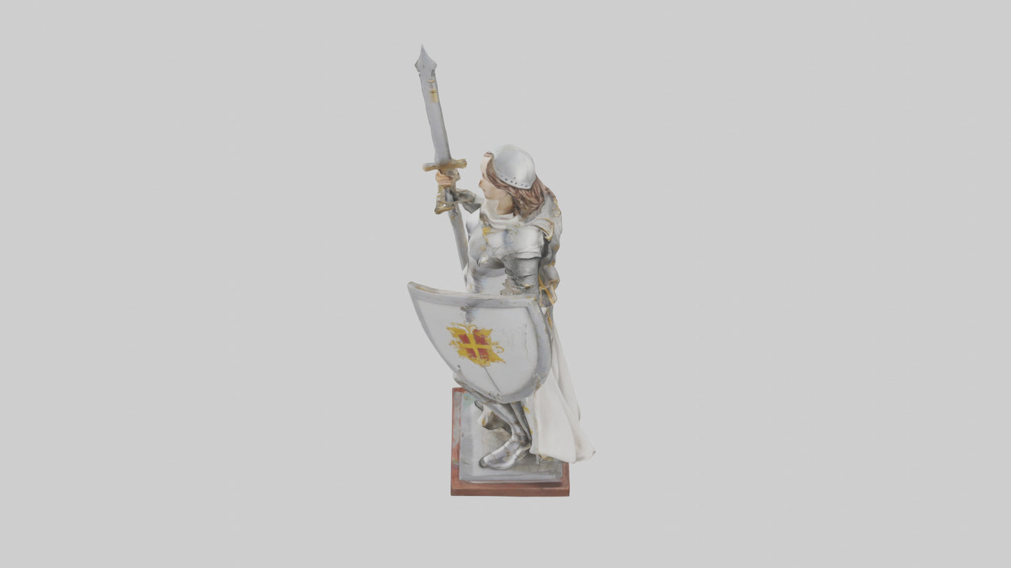 3D model Saint Joan of Arc statue model VR / AR / low-poly