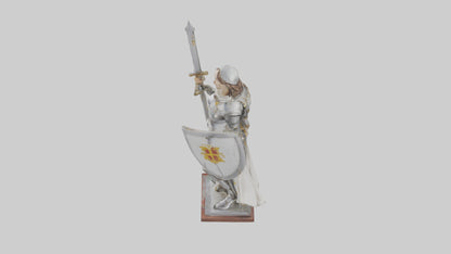 3D model Saint Joan of Arc statue model VR / AR / low-poly