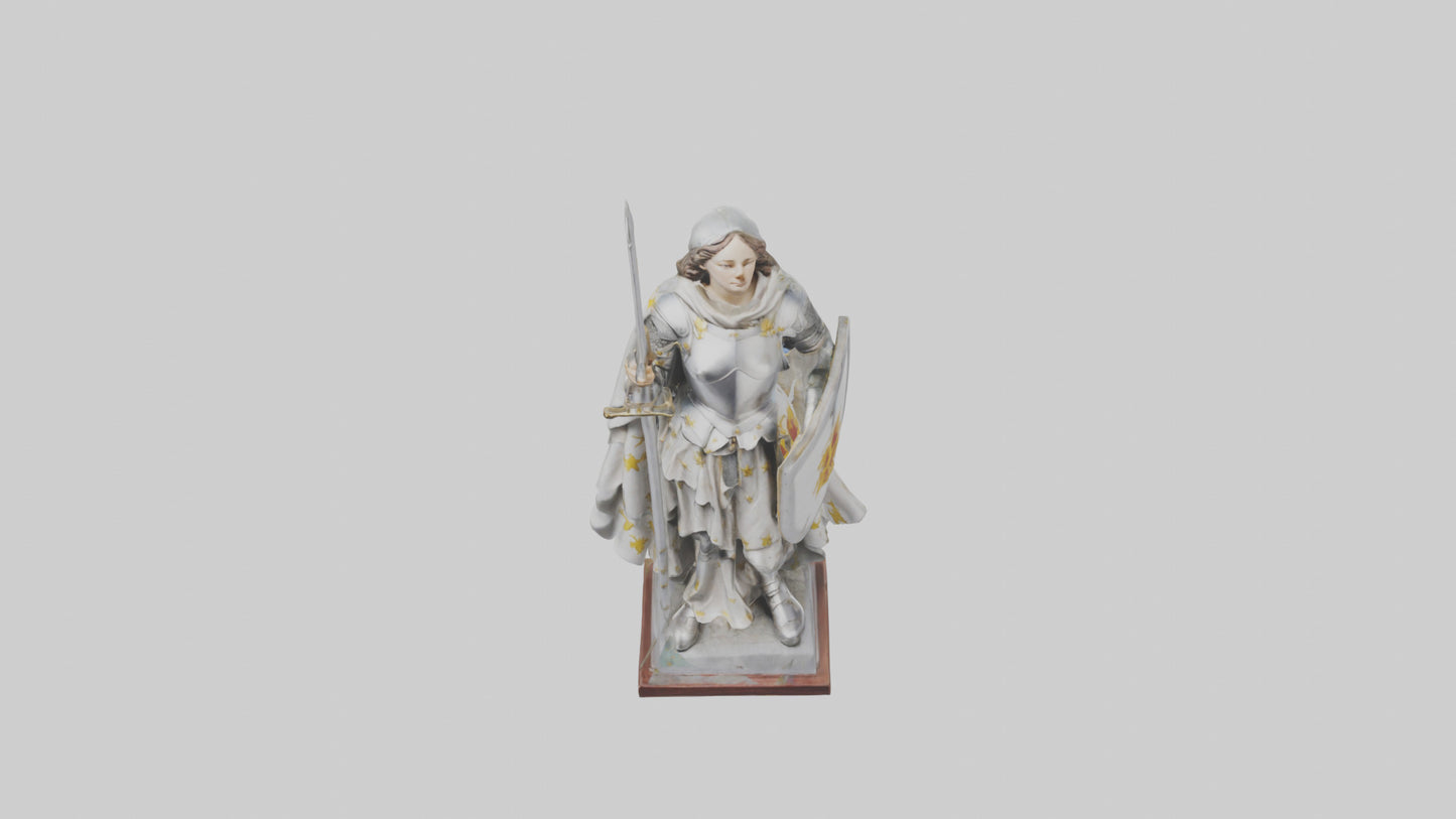 3D model Saint Joan of Arc statue model VR / AR / low-poly