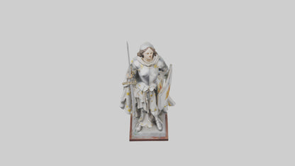 3D model Saint Joan of Arc statue model VR / AR / low-poly
