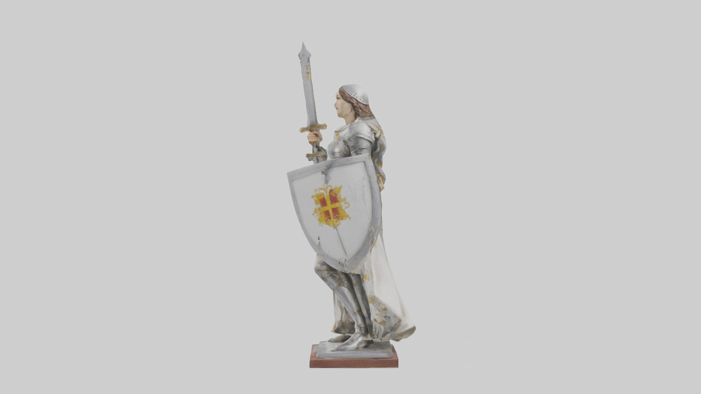 3D model Saint Joan of Arc statue model VR / AR / low-poly