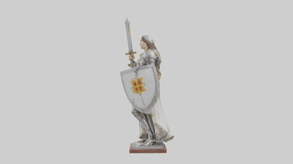 3D model Saint Joan of Arc statue model VR / AR / low-poly