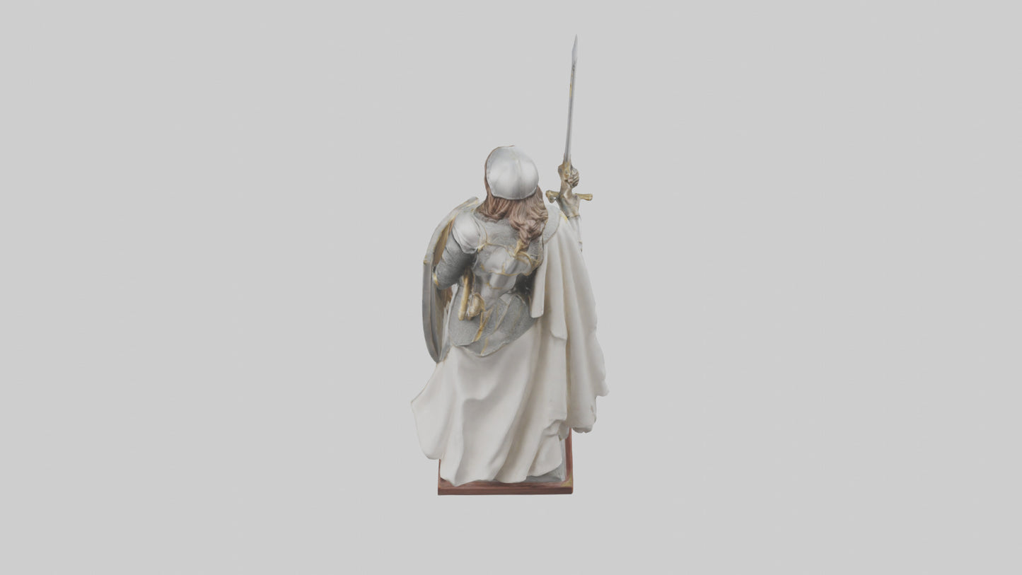 3D model Saint Joan of Arc statue model VR / AR / low-poly