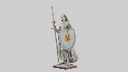 3D model Saint Joan of Arc statue model VR / AR / low-poly