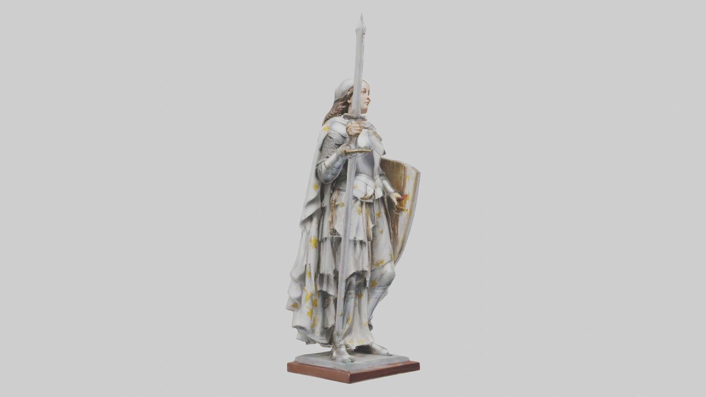 3D model Saint Joan of Arc statue model VR / AR / low-poly
