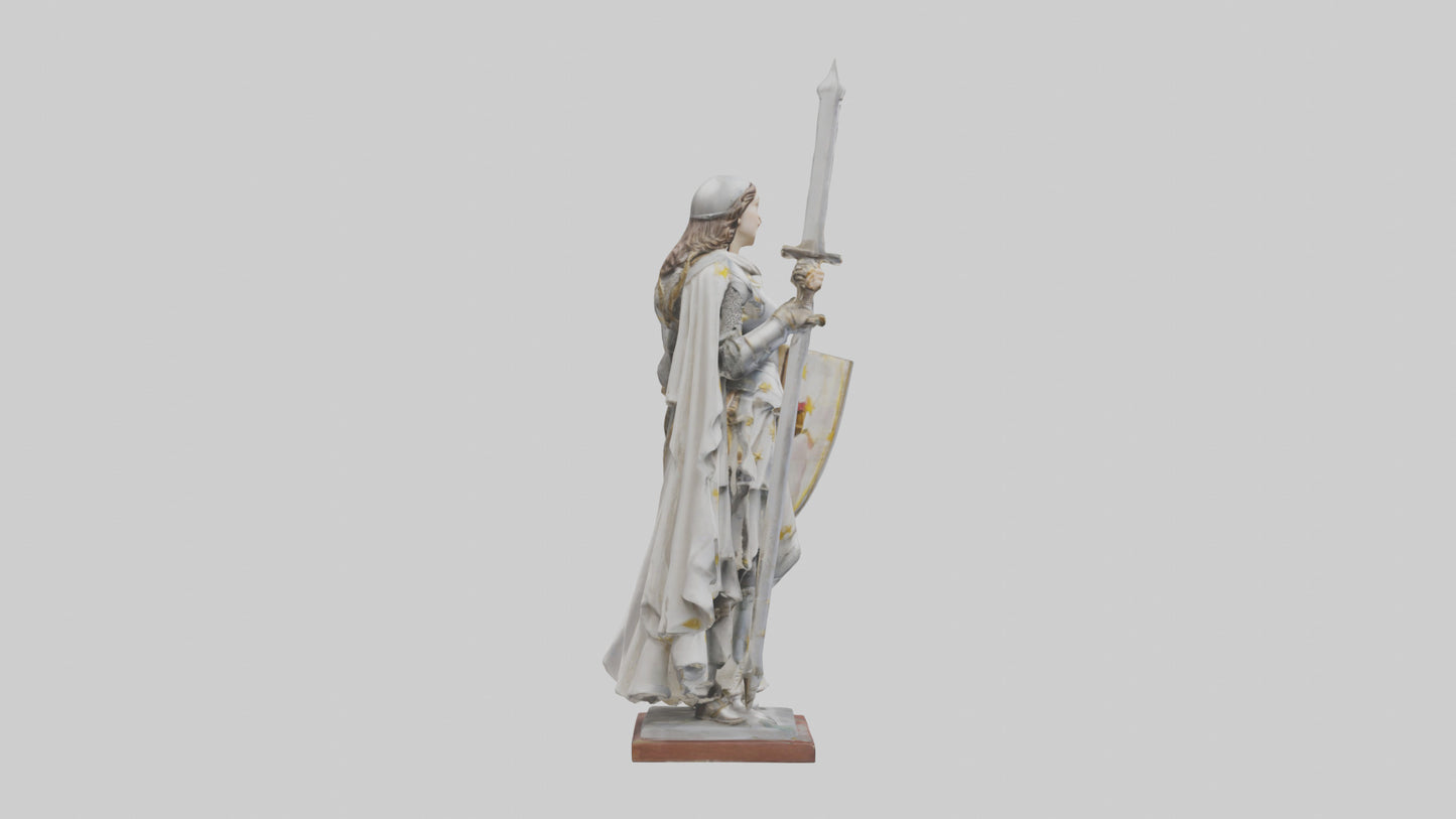 3D model Saint Joan of Arc statue model VR / AR / low-poly