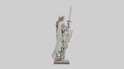 3D model Saint Joan of Arc statue model VR / AR / low-poly