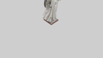 3D model Saint Joan of Arc statue model VR / AR / low-poly