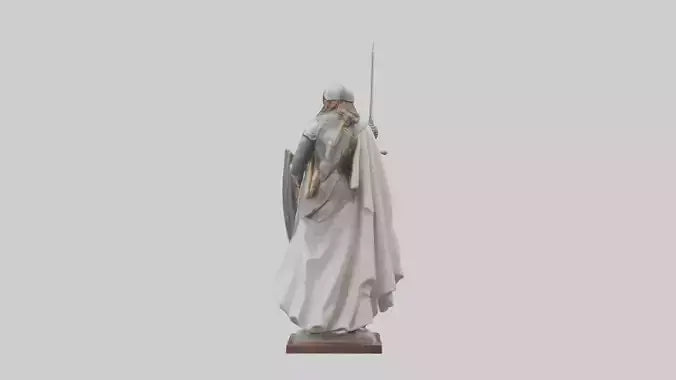 3D model Saint Joan of Arc statue model VR / AR / low-poly