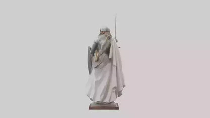 3D model Saint Joan of Arc statue model VR / AR / low-poly