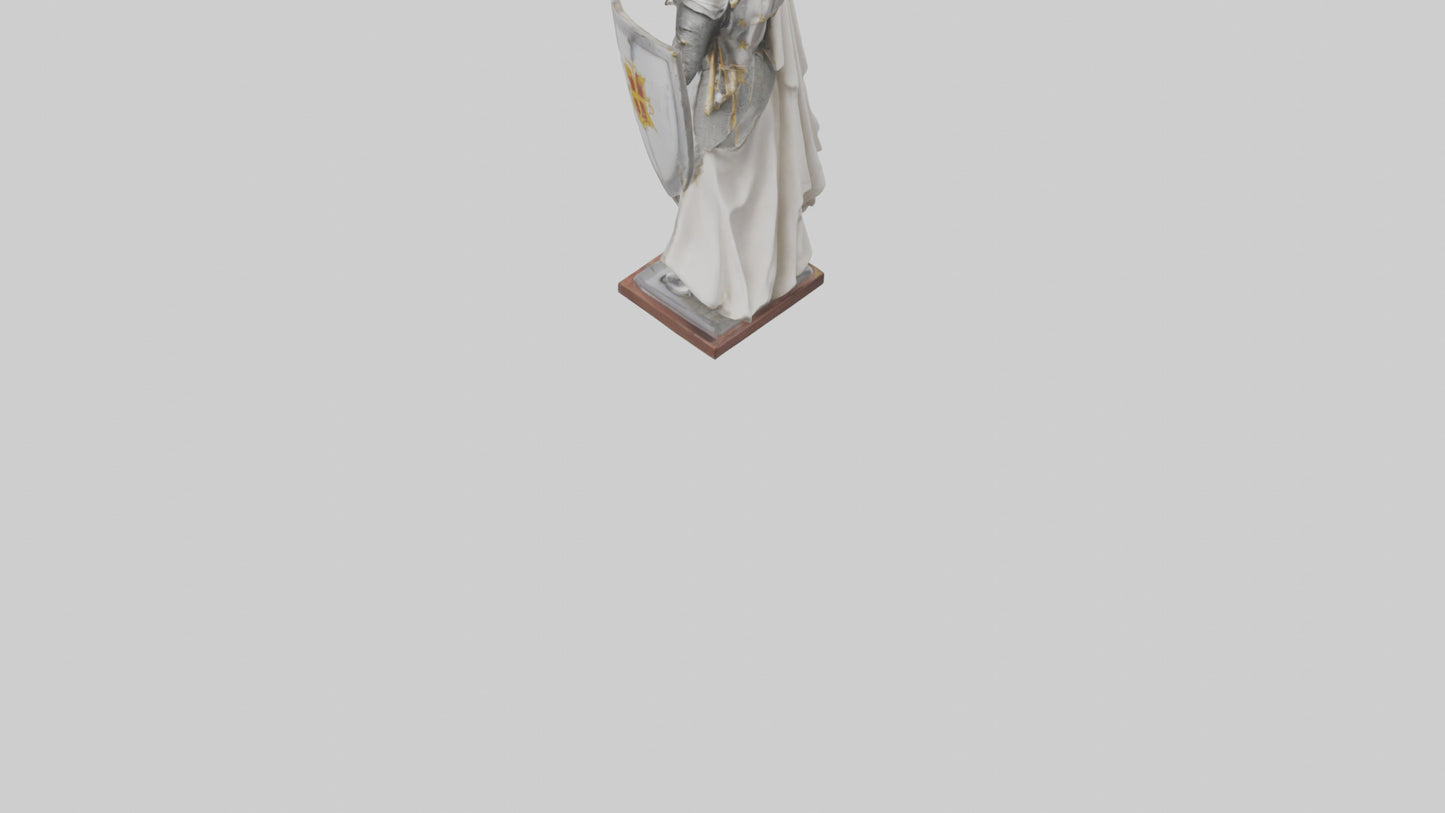 3D model Saint Joan of Arc statue model VR / AR / low-poly