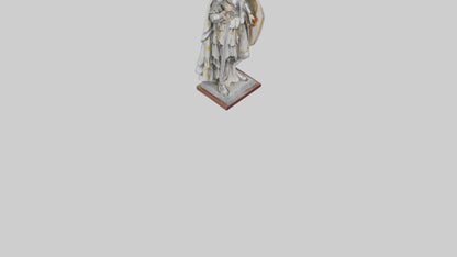 3D model Saint Joan of Arc statue model VR / AR / low-poly