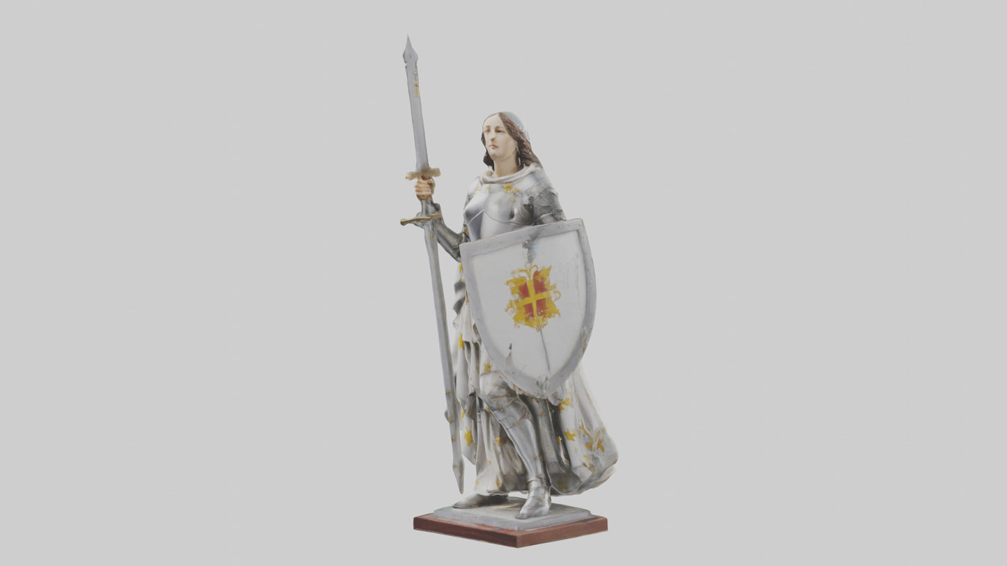 3D model Saint Joan of Arc statue model VR / AR / low-poly
