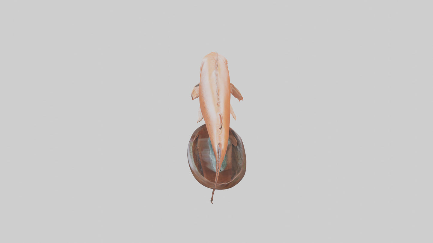 Salmon statue model 3D model