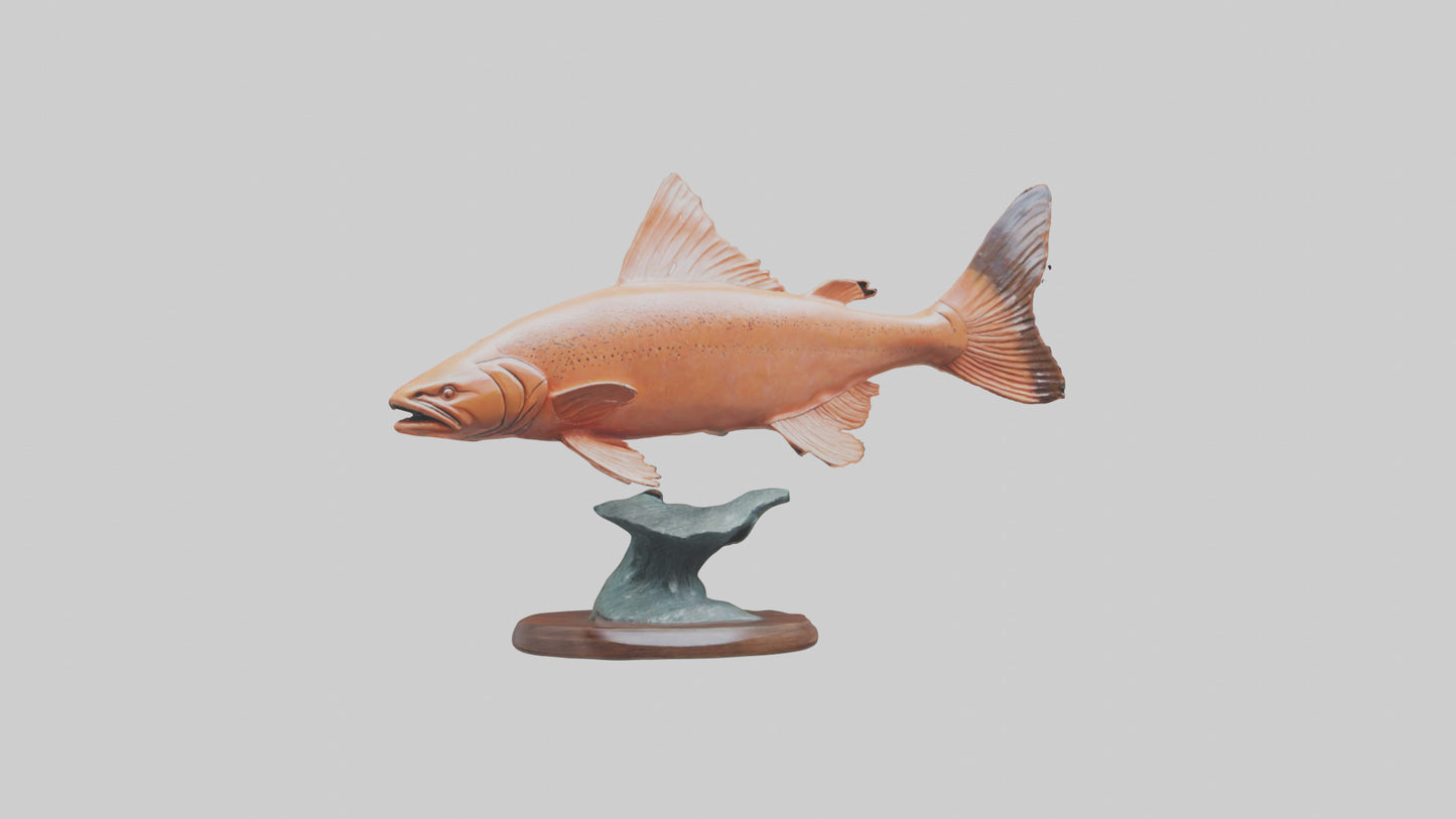 Salmon statue model 3D model