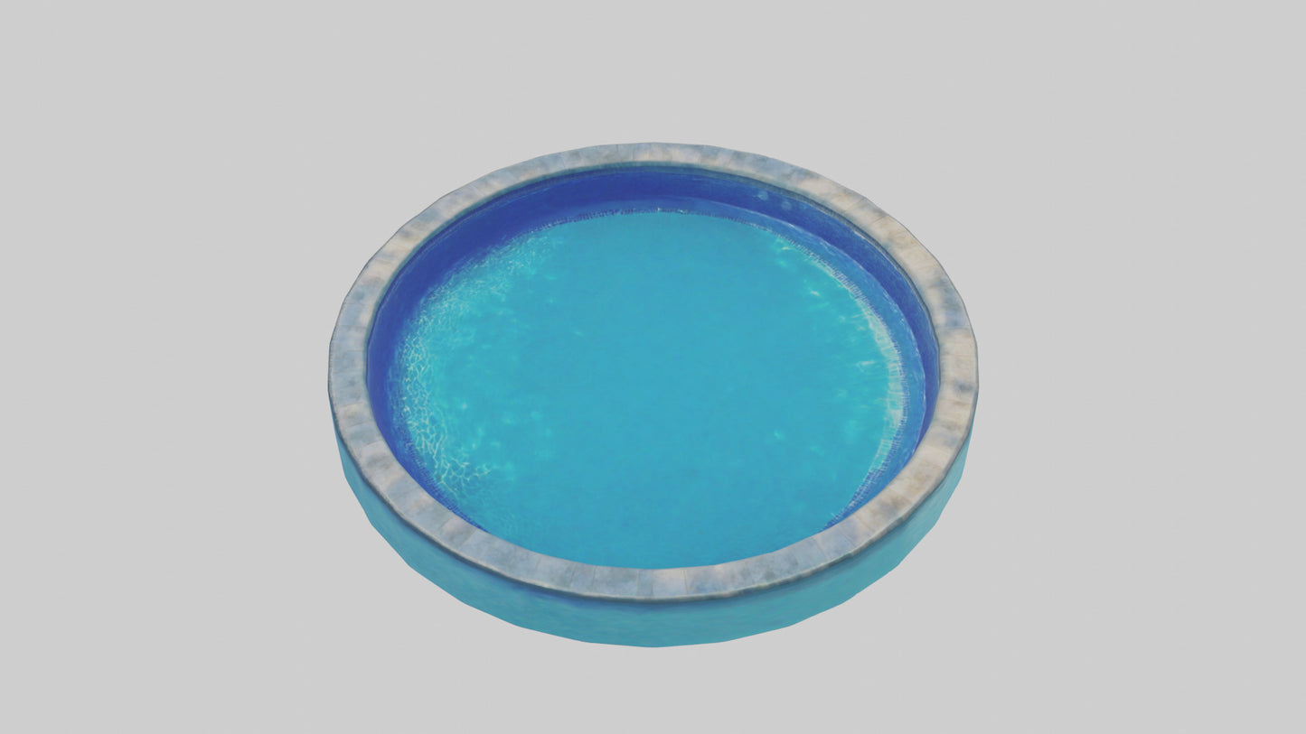 3D model Saltwater Pool model VR / AR / low-poly