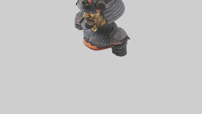 3D model Samurai warrior bust model VR / AR / low-poly