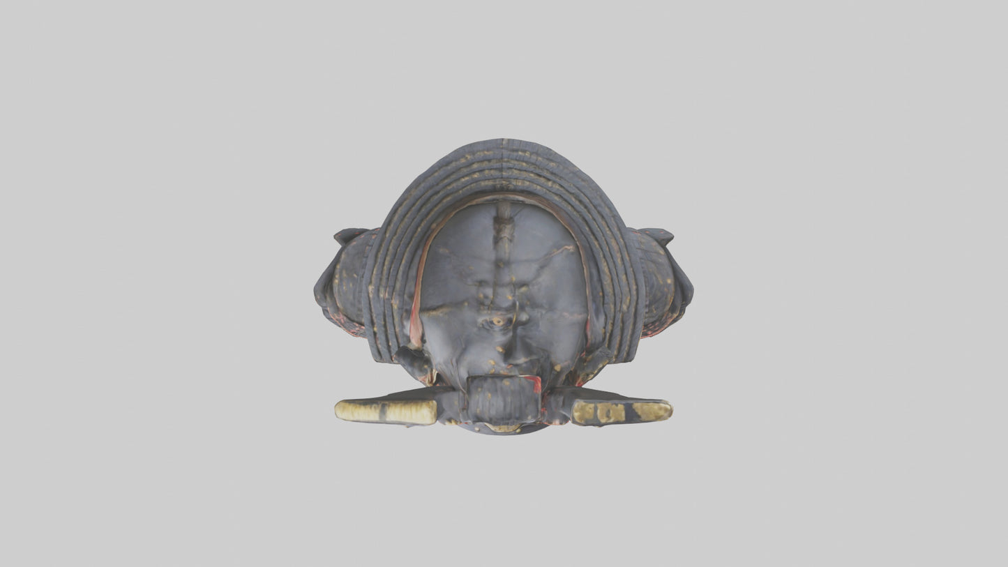 3D model Samurai warrior bust model VR / AR / low-poly