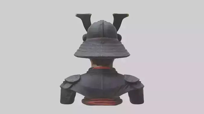 3D model Samurai warrior bust model VR / AR / low-poly