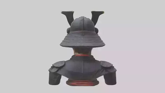 3D model Samurai warrior bust model VR / AR / low-poly
