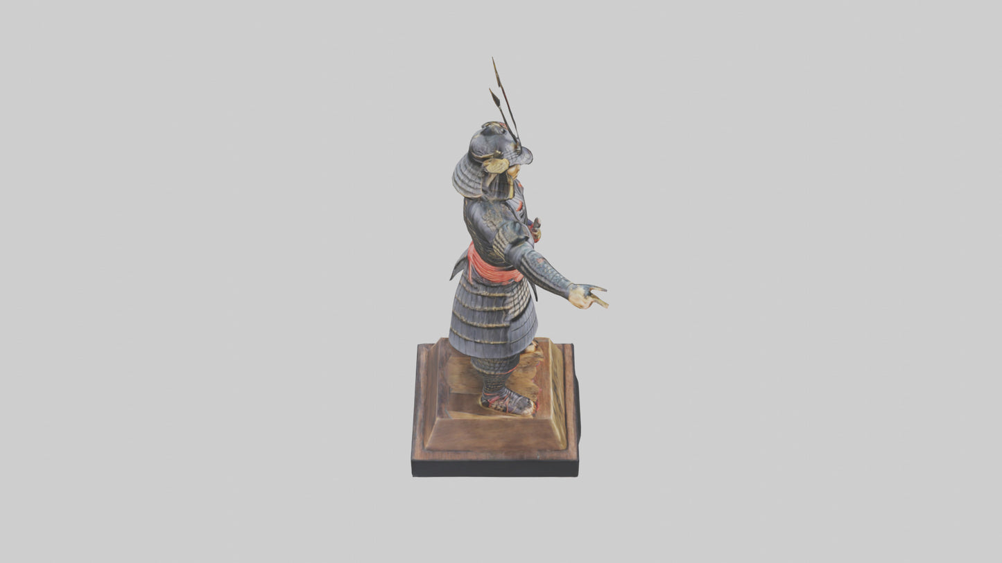 Samurai warrior statue model 3D model