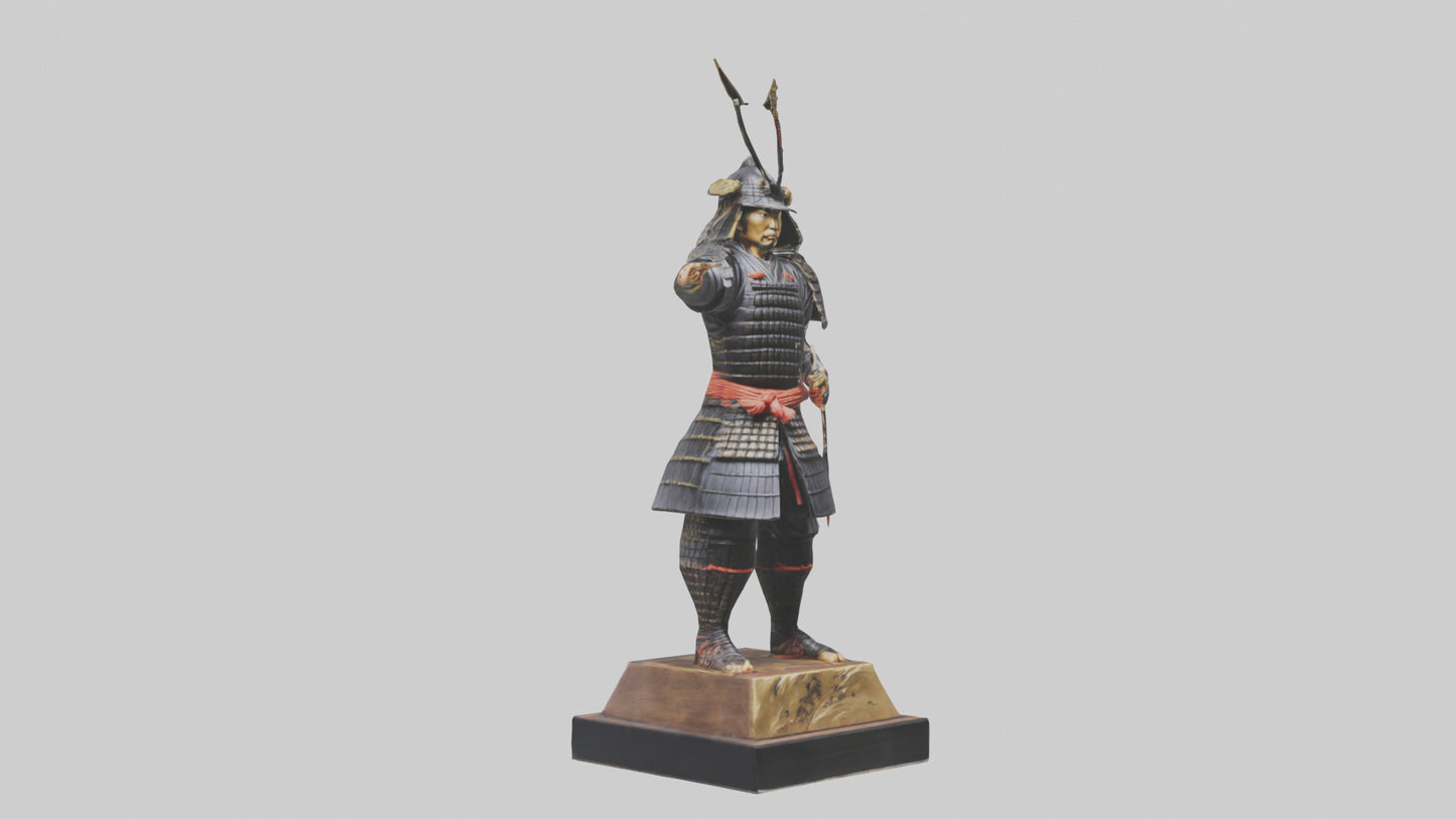 Samurai warrior statue model 3D model