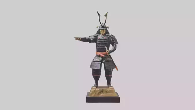 Samurai warrior statue model 3D model