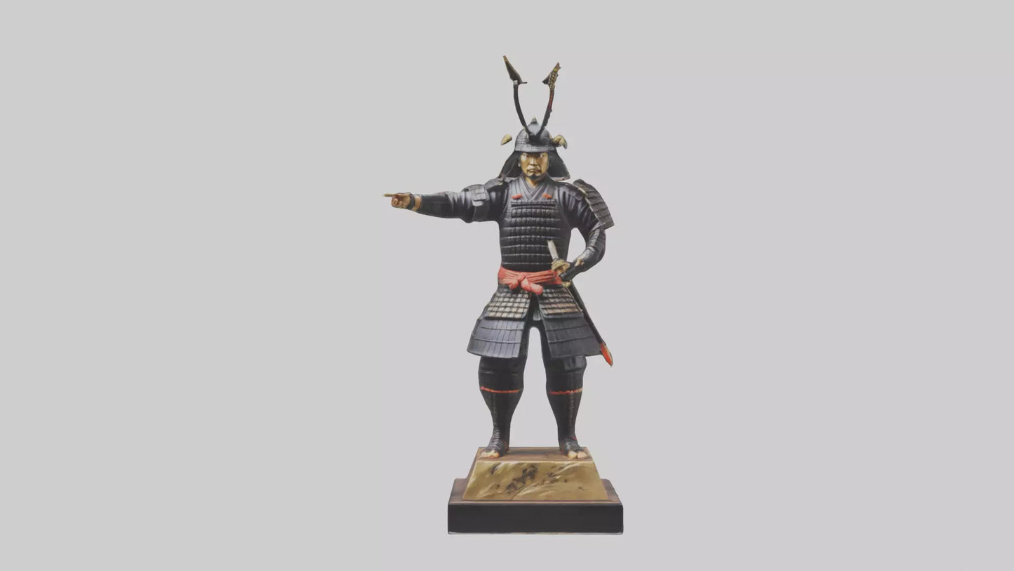Samurai warrior statue model 3D model