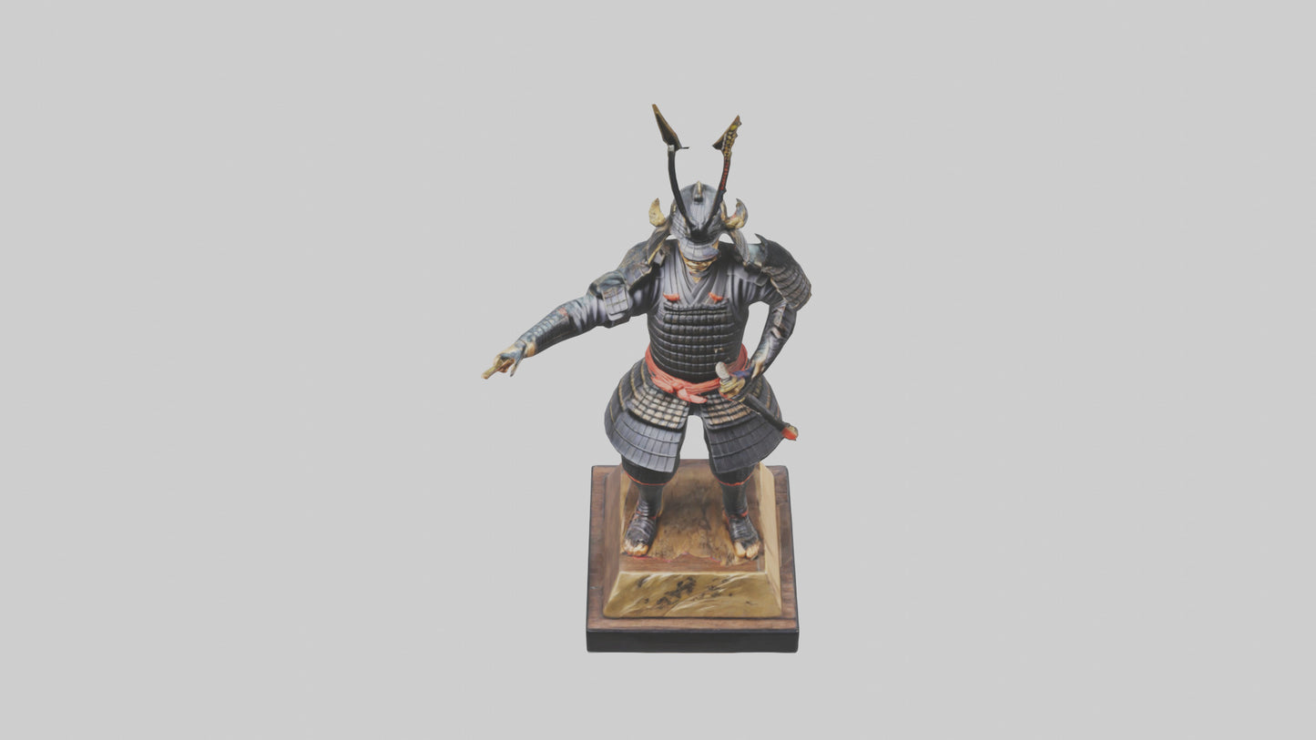 Samurai warrior statue model 3D model