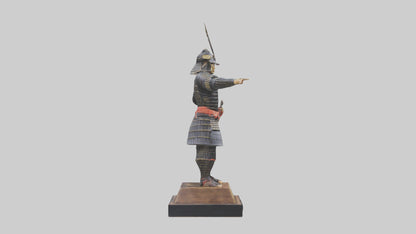 Samurai warrior statue model 3D model