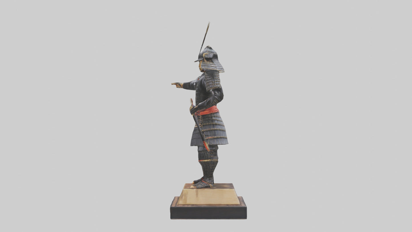 Samurai warrior statue model 3D model