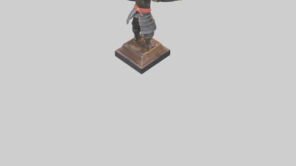 Samurai warrior statue model 3D model