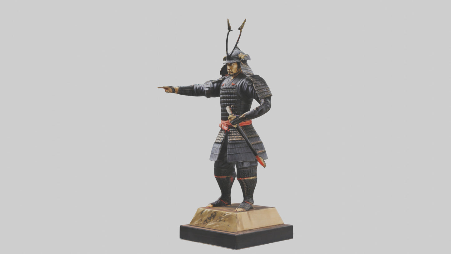 Samurai warrior statue model 3D model