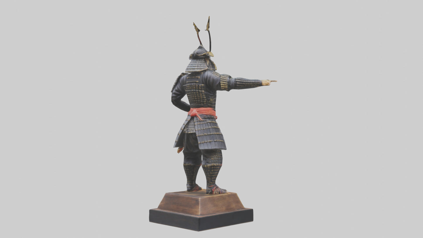 Samurai warrior statue model 3D model