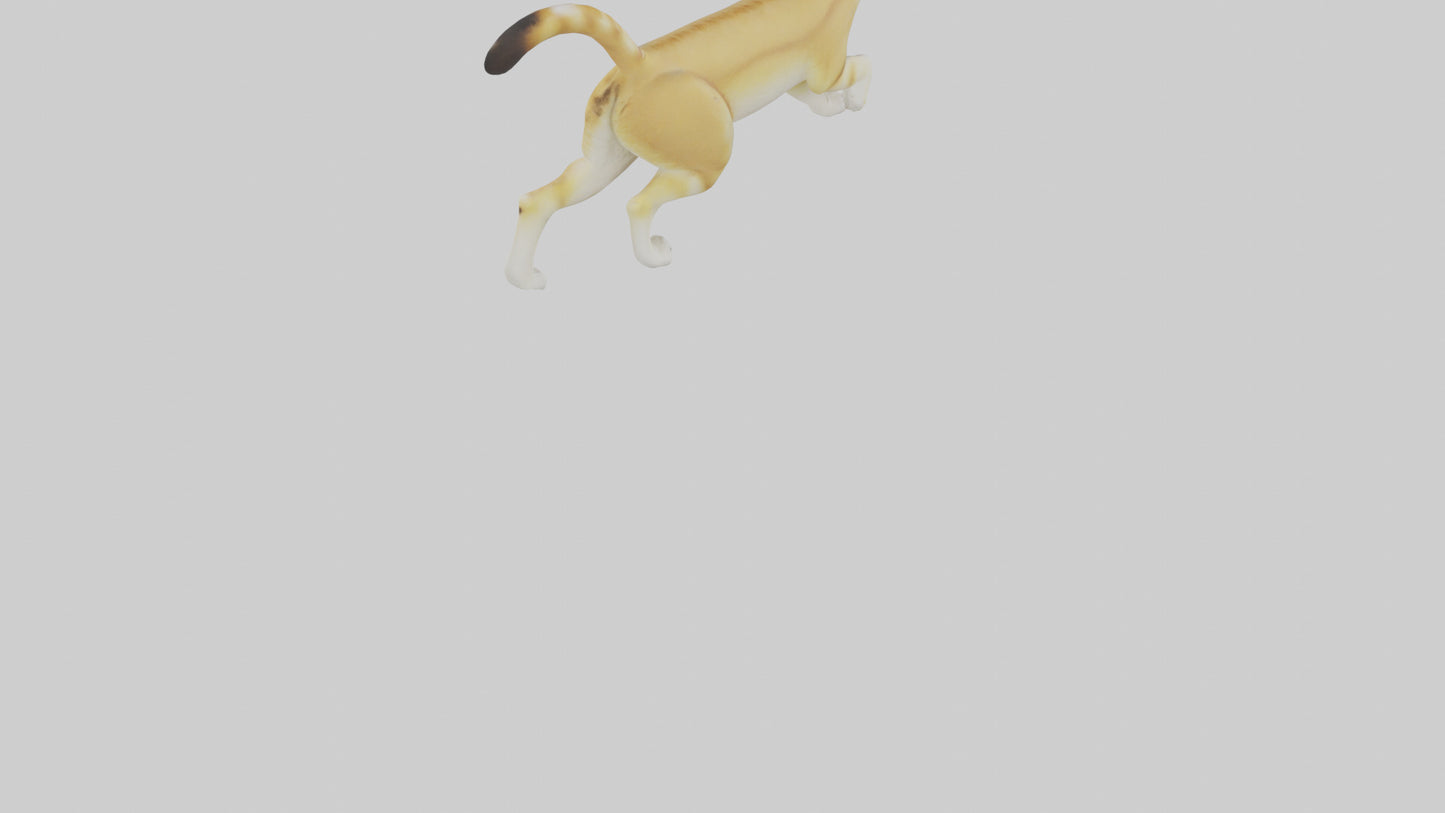 3D model Sand Cat walking on dunes model VR / AR / low-poly