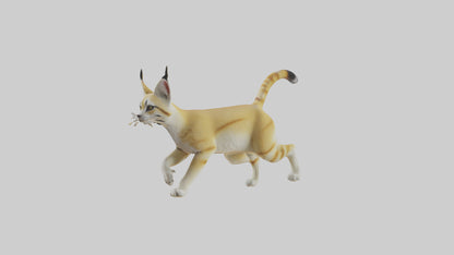 3D model Sand Cat walking on dunes model VR / AR / low-poly