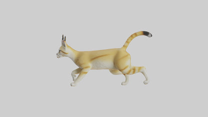 3D model Sand Cat walking on dunes model VR / AR / low-poly