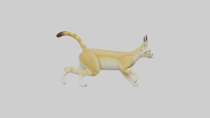 3D model Sand Cat walking on dunes model VR / AR / low-poly