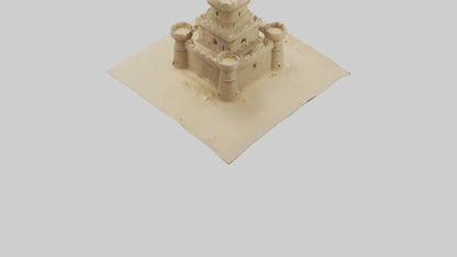 3D model Sandcastle Tower model VR / AR / low-poly