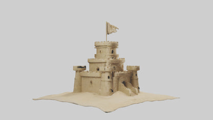 3D model Sandcastle Tower model VR / AR / low-poly