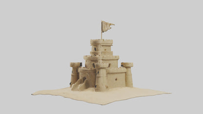3D model Sandcastle Tower model VR / AR / low-poly