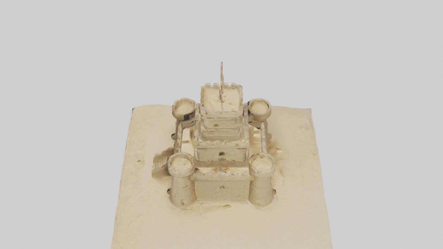 3D model Sandcastle Tower model VR / AR / low-poly