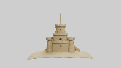 3D model Sandcastle Tower model VR / AR / low-poly